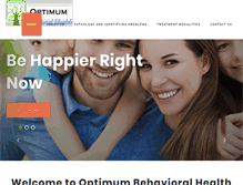 Tablet Screenshot of optimumbehavioralhealth.com